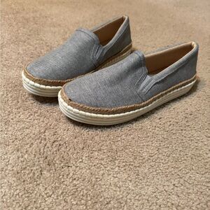 Gray Slip-On Espadrille Shoes